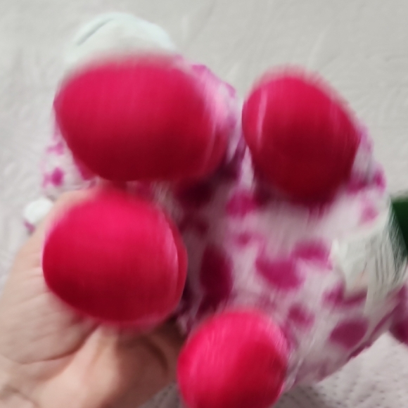Pink and White Plush Giraffe Stuffed Animal - Picture 4 of 5